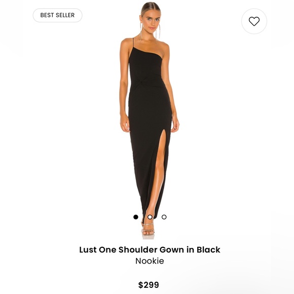 Nookie Dresses & Skirts - Lust One Shoulder Gown in Black